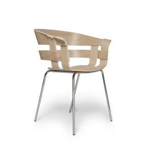 Image of Design House Stockholm stol - Wick stol i eg sæde/krom ben