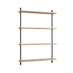 MOEBE - Wall Shelving 115 1, Oak/Black