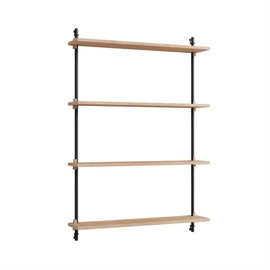 MOEBE - Wall Shelving 115 1, Oak/Black