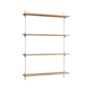 MOEBE - Wall Shelving 115 1, Oak/White