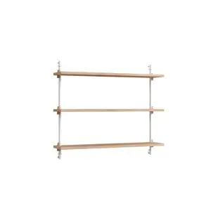 MOEBE - Wall Shelving 65 1, Oak/White