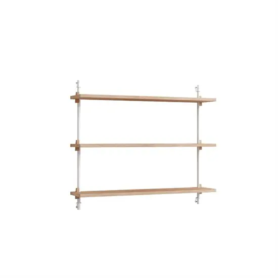 MOEBE - Wall Shelving 65 1, Oak/White