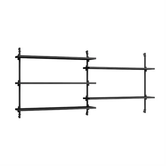 MOEBE - Wall Shelving 65 2, Black/black