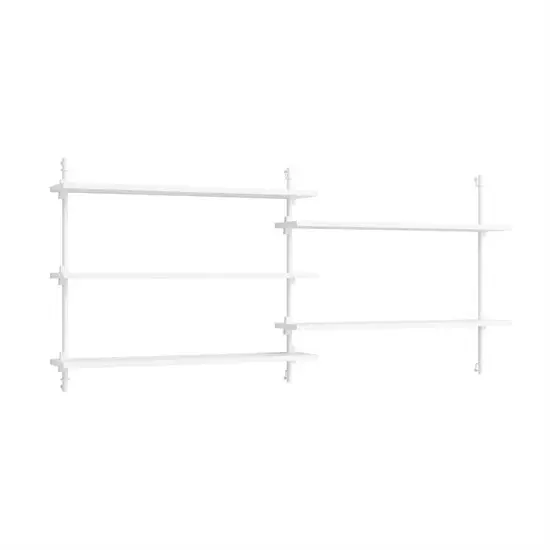 MOEBE - Wall Shelving 65 2, White/white