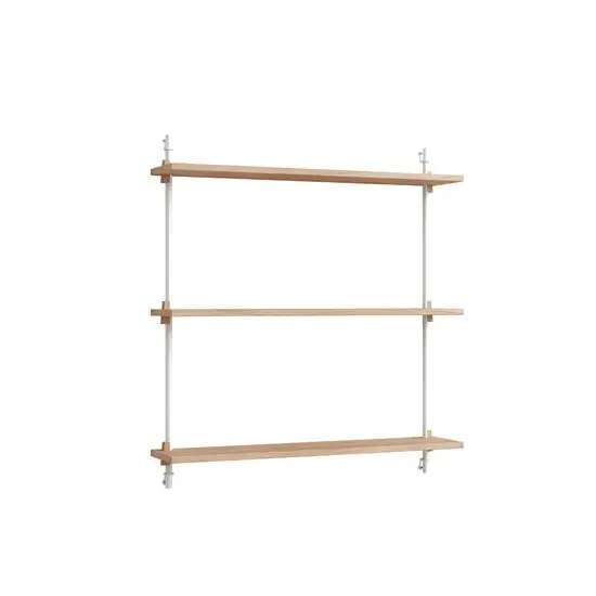 MOEBE - Wall Shelving 85 1, Oak/White