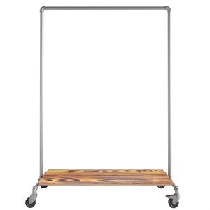 Image of Ziito Design - WOOD LOW SHELF - Tøjstativ - Eldr - 150x100 cm - Med Hjul
