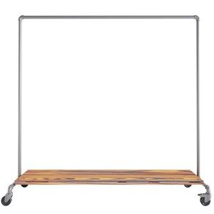 Image of Ziito Design - WOOD LOW SHELF - Tøjstativ - Eldr - 150x150 cm - Med Hjul