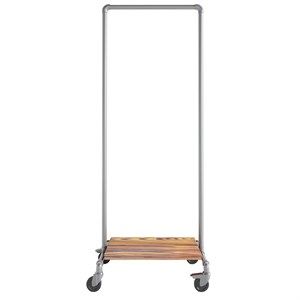 Image of Ziito Design - WOOD LOW SHELF - Tøjstativ - Eldr - 150x50 cm - Med Hjul