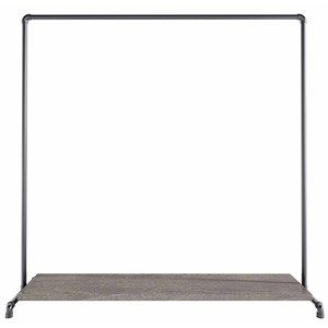 Image of Ziito Design - WOOD LOW SHELF - Tøjstativ - Sort Aska - 150x150 cm