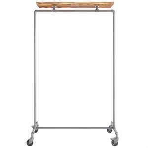 Image of Ziito Design - WOOD TOP SHELF - Tøjstativ - Eldr - 157x100 cm (Med Hjul)