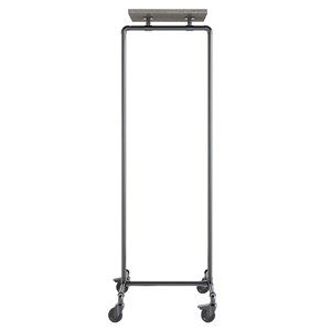Image of Ziito Design - WOOD TOP SHELF - Tøjstativ - Sort Aska - 157x50 cm - Med Hjul