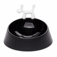 Koziol - Madskål til hunde - WOW pet food bowl i hvid med sort