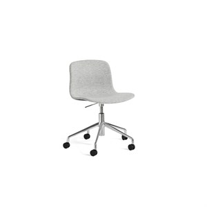 Hay kontorstol med hjul - AAC 51 - Hallingdal 116 stof og poleret aluminium stel - justerbar højde