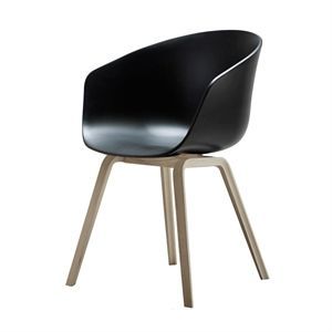 Image of Hay - About a Chair - sort med ben i sæbebehandlet eg