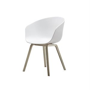 Image of Hay - About a Chair - hvid med ben i sæbebehandlet eg