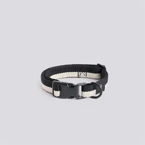 Hay - Hundehalsbånd - Dogs Collar Flat - Black, white - S/M