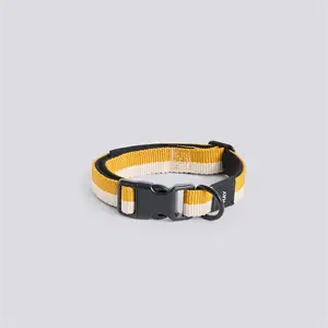 Hay - Hundehalsbånd - Dogs Collar Flat - Off white/ochre - S/M