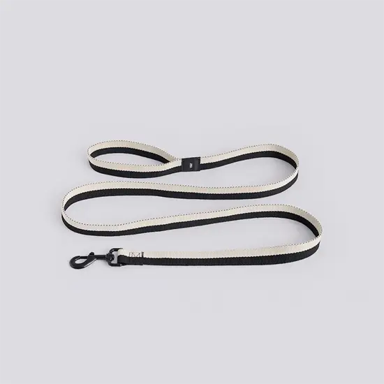 Hay - Hundesnor - Dogs Leash-Flat - Sort, hvid - M/L