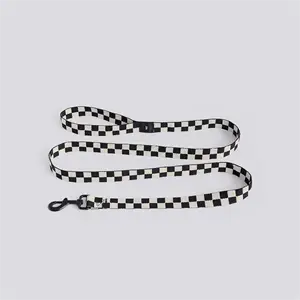 Hay - Hundesnor - Dogs Leash-Flat - Sort, hvid tern - M/L