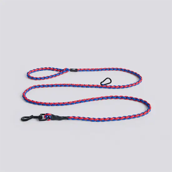 Hay - Hundesnor - Dogs Leash-Braided - Justerbar - Blue, red - M/L