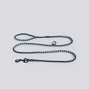 Hay - Hundesnor - Dogs Leash-Braided - Justerbar - Blue, black - M/L