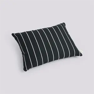 Hay - Outdoor Market Cushion-45 x 35-Black with beige stripe