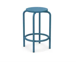 Anno Studio Barstol 627 -  Azur blå med sæde i bejdset egefiner