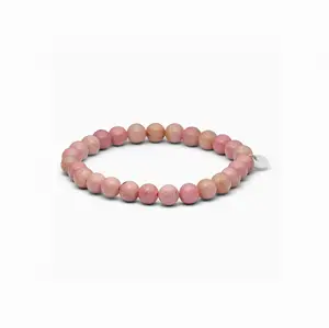 Soï - Rhodonit - Rosa Krystal armbånd - Indre ro - 6MM 