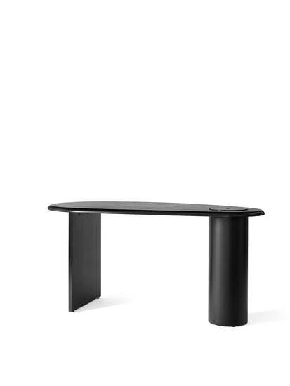 Audo Copenhagen - The Eclipse Desk Dark Oiled polished Oak with Black round steel columne