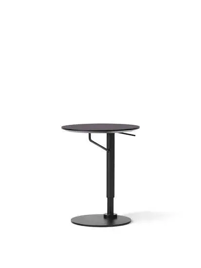 Audo Copenhagen - Branch SideTable, Black Base, Linoleum Charcoal Top