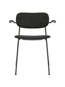 Audo Copenhagen - Co Dining Chair w/Armrest - Black Base, Black Oak Arms - Sort uld
