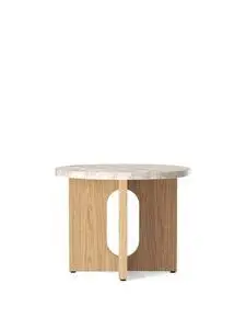 Audo Copenhagen - Androgyne, Side Table, Ø50, Natural Oak Base, Kunis Breccia Tabletop