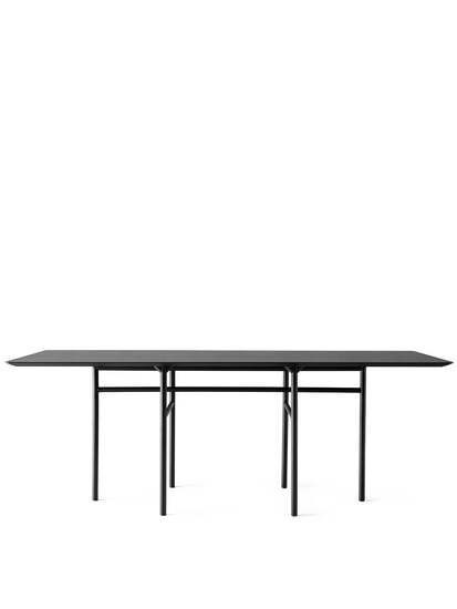 Audo Copenhagen - Snaregade Dining Table, Rectangular 90x200 cm, Black Steel Base, Black Oak