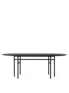 Audo Copenhagen - Snaregade Dining Table, Oval 
95x210 cm, Black Steel Base, 
Black Oak