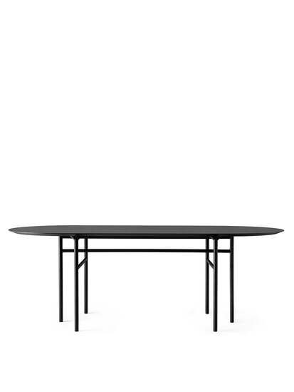Audo Copenhagen - Snaregade Dining Table, Oval 
95x210 cm, Black Steel Base, 
Black Oak