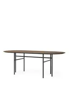 Audo Copenhagen - Snaregade Dining Table, Oval, Black/Dark Stained Oak