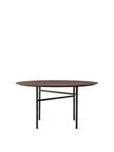 Audo Copenhagen - Snaregade Dining Table, Ø138, Black/Dark Stained Oak