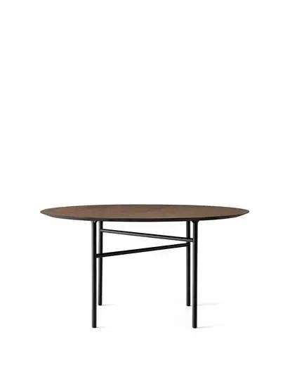 Audo Copenhagen - Snaregade Dining Table, Ø138, Black/Dark Stained Oak