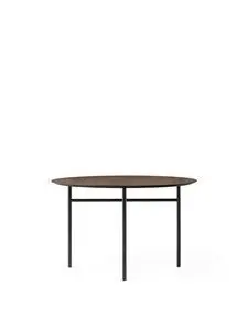 Audo Copenhagen - Snaregade Dining Table, Ø120, Black/Dark Stained Oak