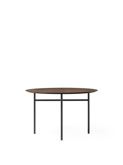 Audo Copenhagen - Snaregade Dining Table, Ø120, Black/Dark Stained Oak