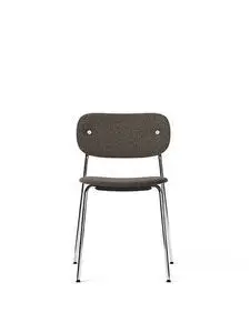 Audo Copenhagen - Co Dining Chair, Chrome Steel Base, Upholstered Seat and Back PC4T, EU/US - CAL117 Foam, T14012/001 (Marcassin), Doppiopanama, Doppiopanama, Dedar