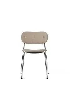 Audo Copenhagen - Co Dining Chair, Chrome Steel Base, Upholstered Seat and Back PC4T, EU/US - CAL117 Foam, T19028/004 (Sand), Lupo, Lupo, Dedar