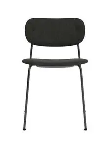 Audo Copenhagen - Co Dining Chair, Black Steel Base, Upholstered Seat and Back PC1T, EU/US - CAL117 Foam, 0198 (Black), Re-wool, Re-wool, Kvadrat