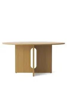 Audo Copenhagen - Androgyne, Dining Table, Ø150 cm, Natural Oak Base, Natural Oak Top