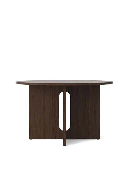 Audo Copenhagen - Androgyne, Dining Table, Ø120 cm, Dark Stained Oak Base, Dark Stained Oak Top