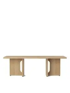 Audo Copenhagen - Androgyne Lounge Table, 120x45 cm, Natural Oak Base, Natural Oak Table Top