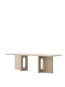 Audo Copenhagen - Androgyne Lounge Table, Kunis Breccia Base, Kunis Breccia Stone Table Top