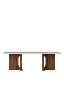 Audo Copenhagen - Androgyne Lounge Table, Walnut Base, Kunis Breccia Stone Table Top