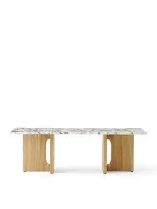 Audo Copenhagen - Androgyne Lounge Table, 120x45, Nat. Oak/Calacatta Viola