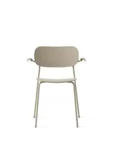 Audo Copenhagen - Co Dining Chair w/Armrest, Outdoor, Recycled Plastic, Olive Steel Base, Olive Seat, Olive Backrest, Olive Arms